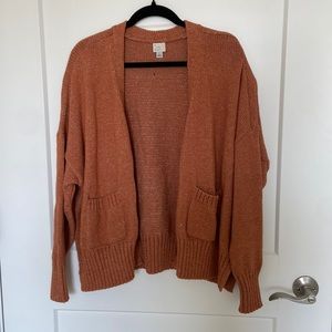 Burnt orange knit cardigan